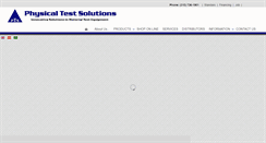 Desktop Screenshot of physicaltestsolutions.com