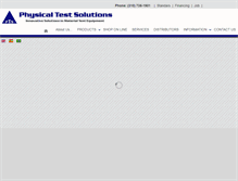 Tablet Screenshot of physicaltestsolutions.com